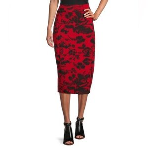 NWT Bryn Walker Sloan Floral Print Jersey Pull On Pencil Skirt Size XXL